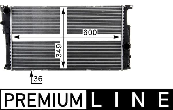 Radiador, refrigeración del motor MAHLE CR 1725 000P