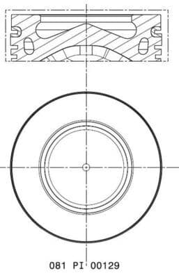 Pistón MAHLE 081 PI 00129 000