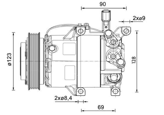 Compresor, aire acondicionado MAHLE ACP 1459 000P