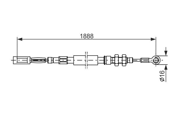 Cable de accionamiento, freno de estacionamiento BOSCH 1 987 477 420