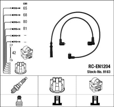 Juego de cables de encendido NGK 9163