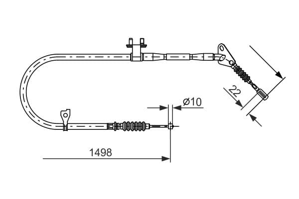 Cable de accionamiento, freno de estacionamiento BOSCH 1 987 477 494