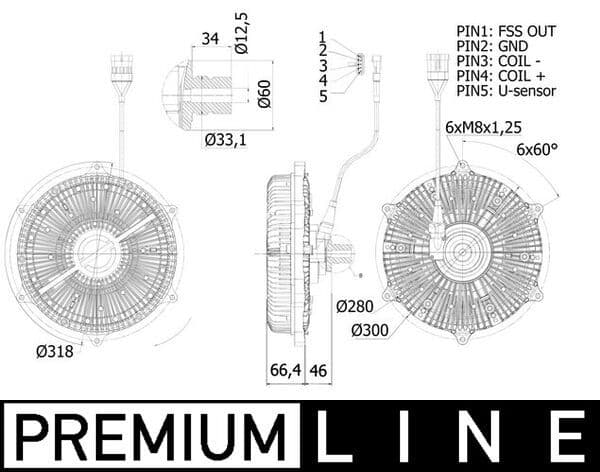 Acoplamiento, ventilador del radiador MAHLE CFC 236 000P