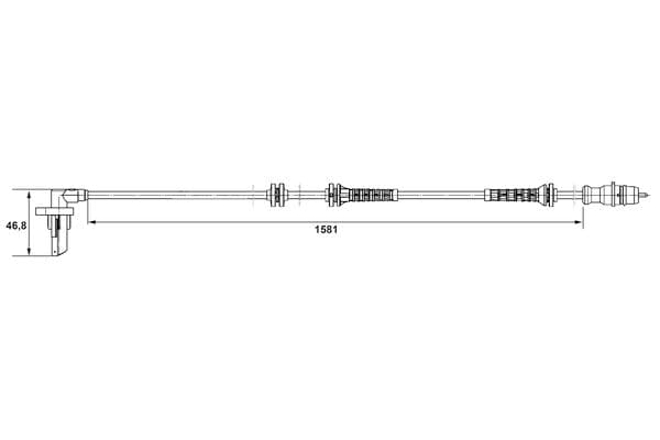 Sensor, revoluciones de la rueda BOSCH 0 265 007 528