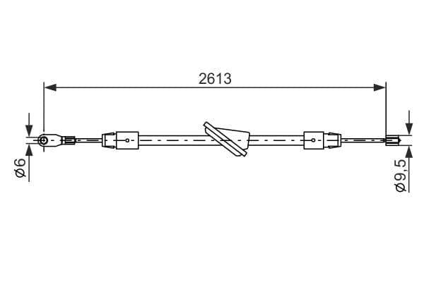 Cable de accionamiento, freno de estacionamiento BOSCH 1 987 477 701