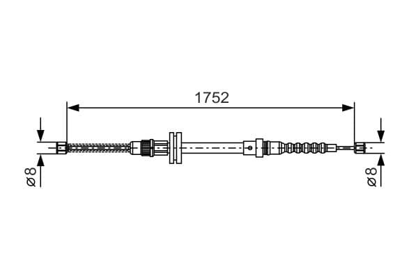 Cable de accionamiento, freno de estacionamiento BOSCH 1 987 482 044