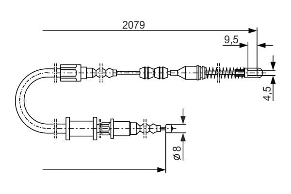 Cable de accionamiento, freno de estacionamiento BOSCH 1 987 477 141