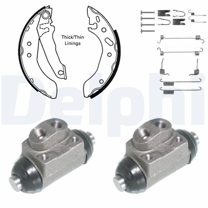 Juego de zapatas de frenos DELPHI KP924