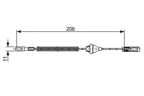 Cable de accionamiento, freno de estacionamiento BOSCH 1 987 482 506