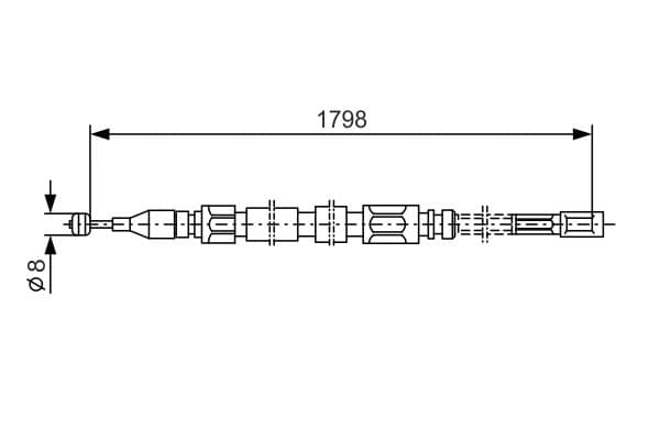 Cable de accionamiento, freno de estacionamiento BOSCH 1 987 477 211