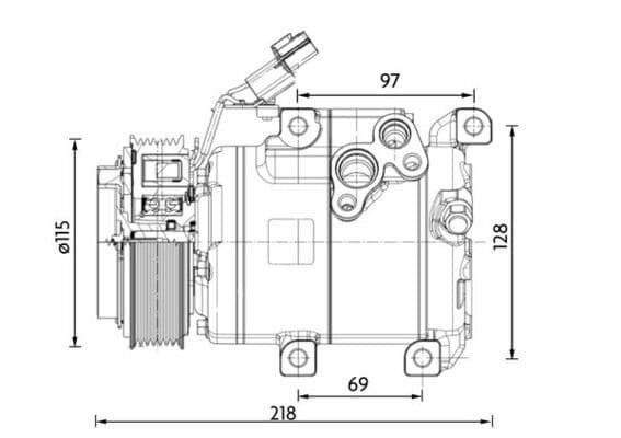 Compresor, aire acondicionado MAHLE ACP 1467 000P