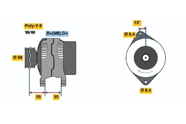 Alternador BOSCH 0 123 510 017
