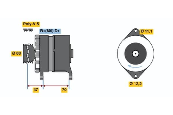 Alternador BOSCH 0 120 488 287
