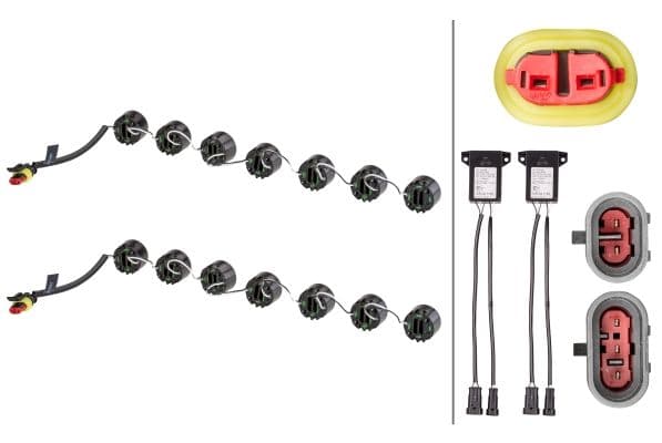 Juego de luces para circulación diurna HELLA 2PT 010 458-751