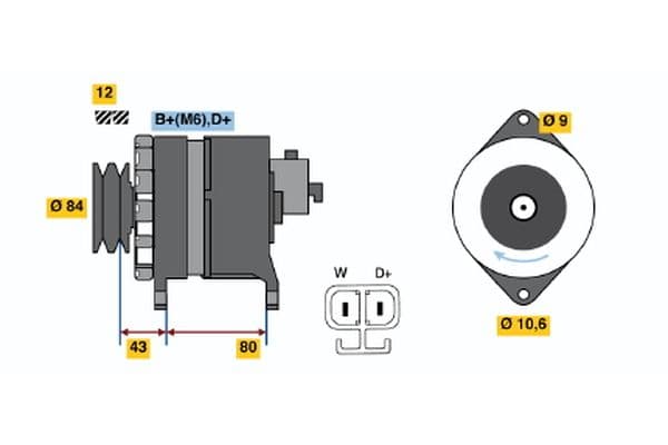 Alternador BOSCH 9 120 334 635