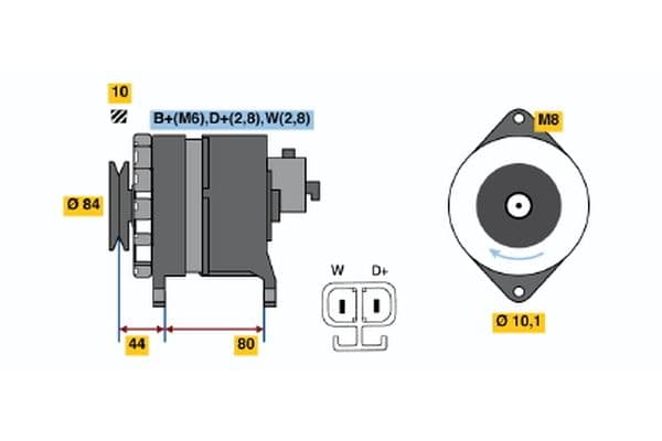 Alternador BOSCH 9 120 334 641