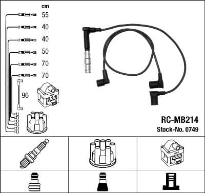 Juego de cables de encendido NGK 0749
