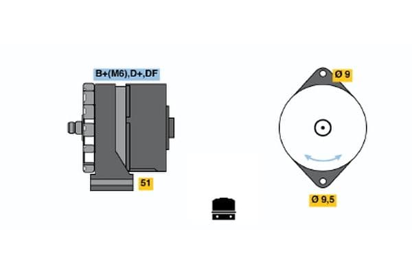 Alternador BOSCH 0 120 400 706