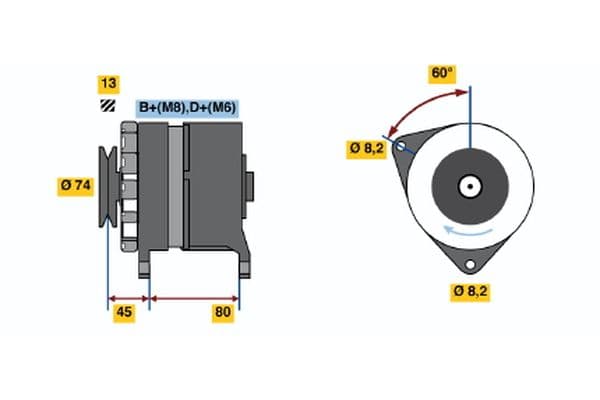 Alternador BOSCH 0 120 468 051