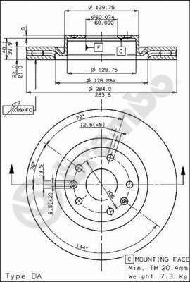 Disco de freno BREMBO 09.4920.10