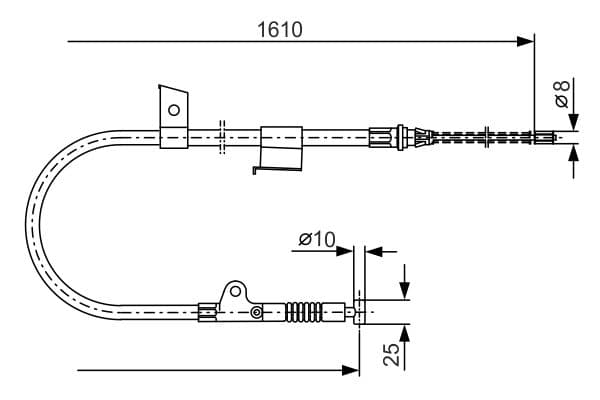 Cable de accionamiento, freno de estacionamiento BOSCH 1 987 477 399