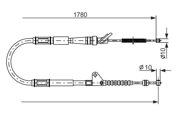 Cable de accionamiento, freno de estacionamiento BOSCH 1 987 477 414