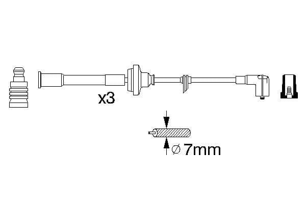 Juego de cables de encendido BOSCH 0 356 912 840