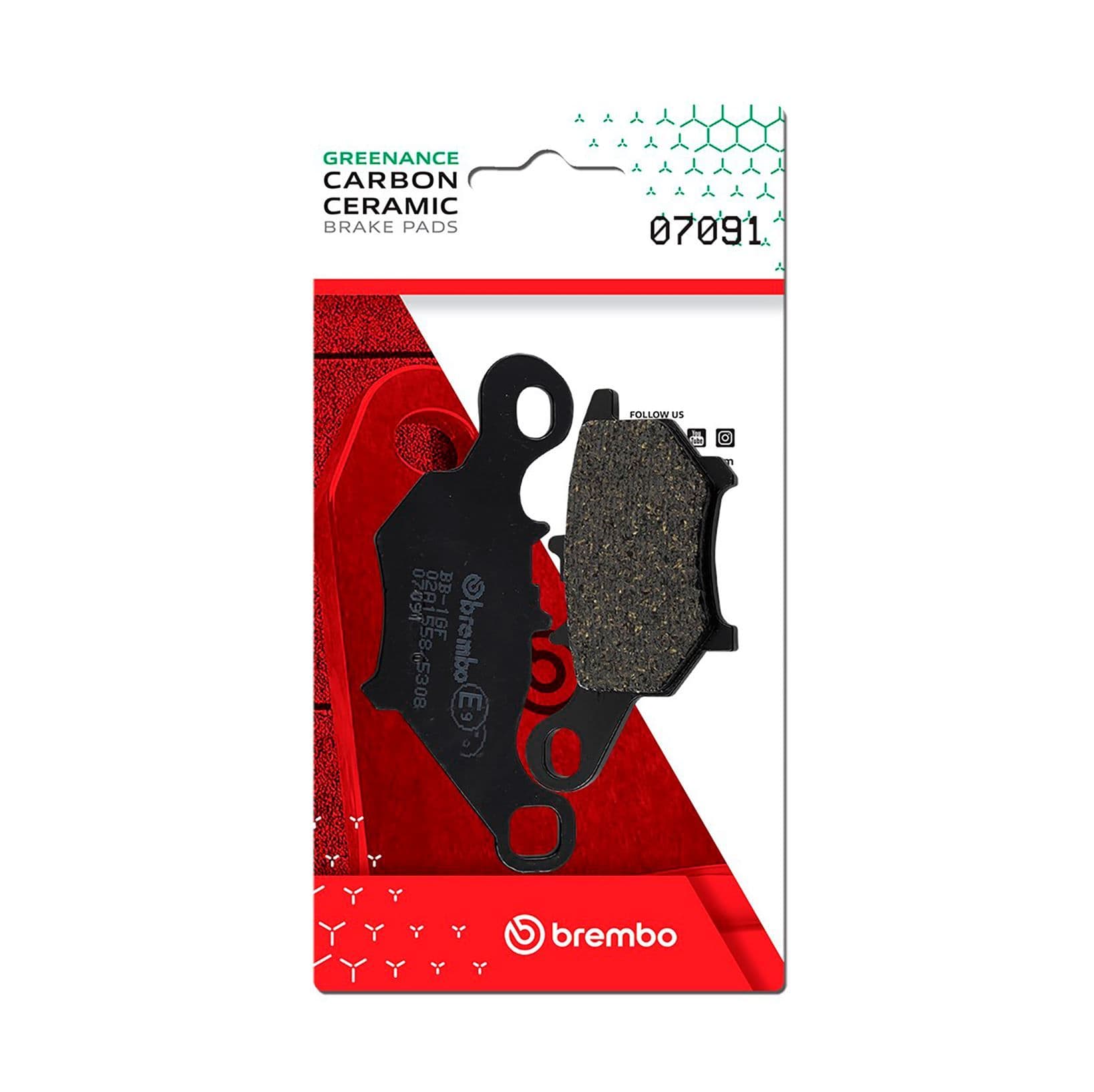 Juego de balatas de freno BREMBO 07091