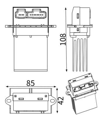 Resistencia, ventilador del interior MAHLE ABR 182 000S