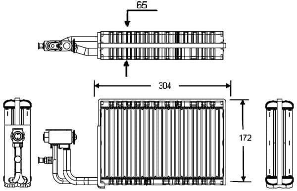 Evaporador, aire acondicionado MAHLE AE 150 000P