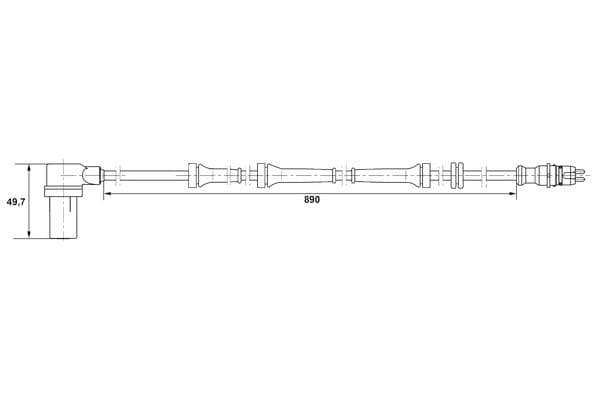 Sensor, revoluciones de la rueda BOSCH 0 265 006 157