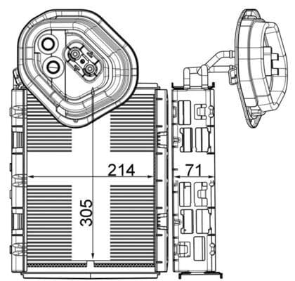 Evaporador, aire acondicionado MAHLE AE 4 000P