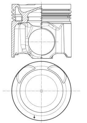 Pistón MAHLE 037 PI 00149 000