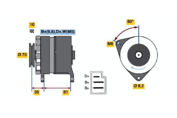 Alternador BOSCH 0 120 489 093