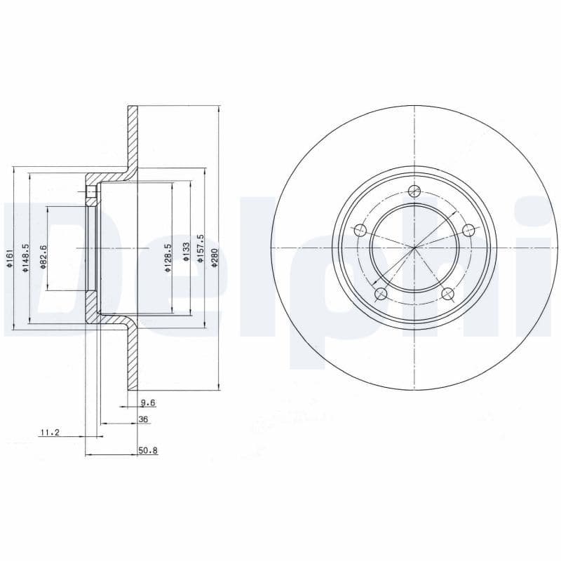 Disco de freno DELPHI BG2021
