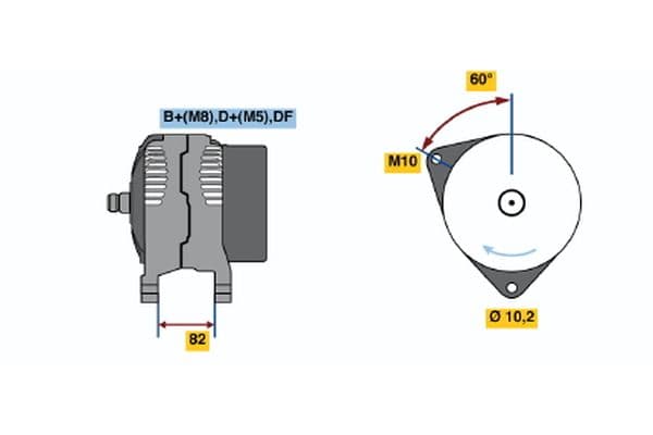 Alternador BOSCH 0 123 520 027
