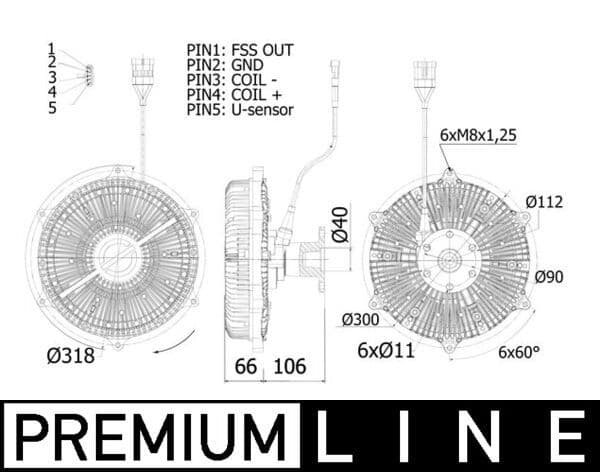 Acoplamiento, ventilador del radiador MAHLE CFC 237 000P
