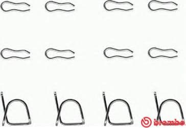 Juego de accesorios, balatas de frenos BREMBO A 02 239