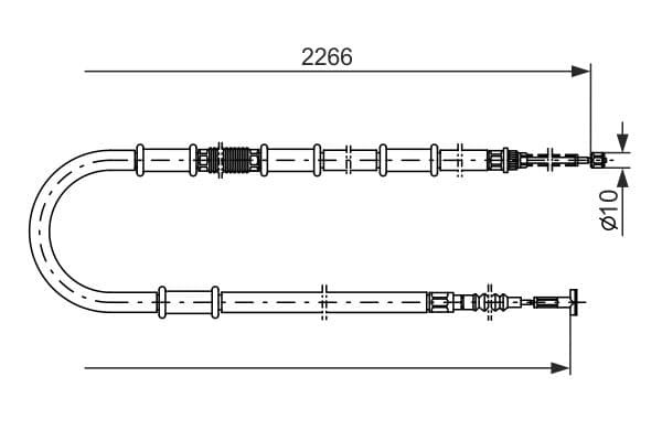 Cable de accionamiento, freno de estacionamiento BOSCH 1 987 477 559