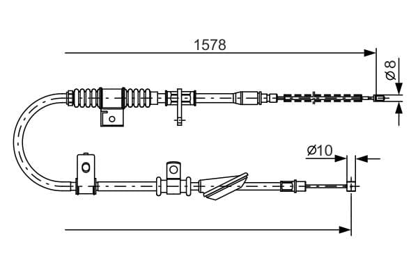 Cable de accionamiento, freno de estacionamiento BOSCH 1 987 482 168