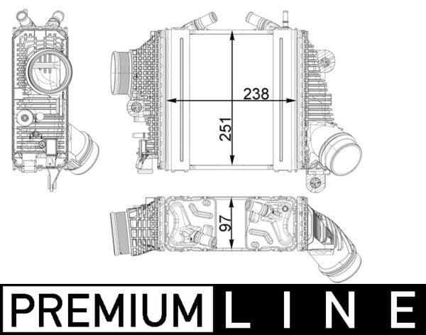 Radiador de aire de admisión MAHLE CI 411 000P