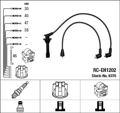 Juego de cables de encendido NGK 6370