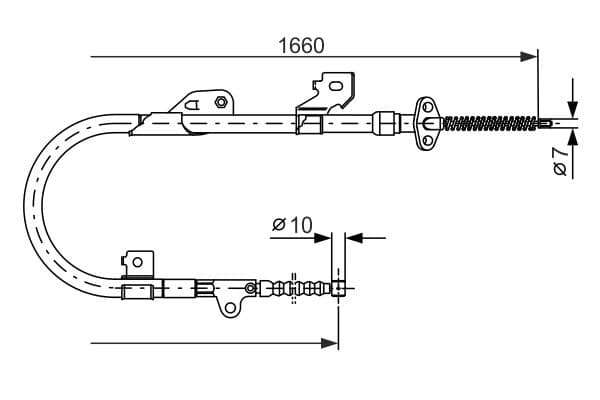 Cable de accionamiento, freno de estacionamiento BOSCH 1 987 477 537