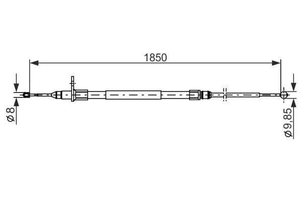 Cable de accionamiento, freno de estacionamiento BOSCH 1 987 482 255