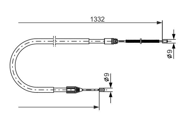 Cable de accionamiento, freno de estacionamiento BOSCH 1 987 477 781