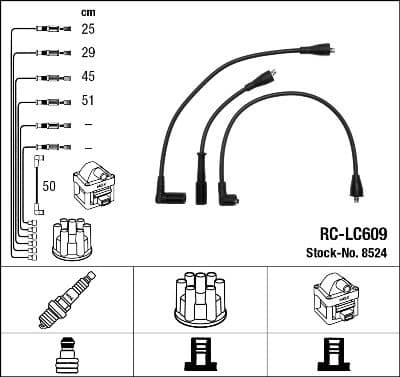 Juego de cables de encendido NGK 8524
