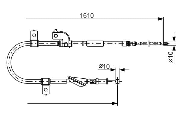 Cable de accionamiento, freno de estacionamiento BOSCH 1 987 482 079