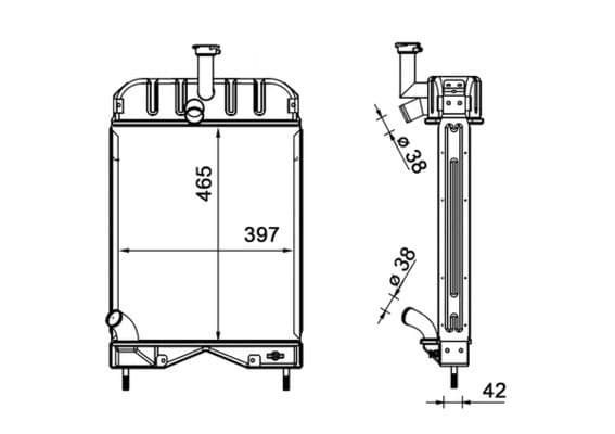 Radiador, refrigeración del motor MAHLE CR 2332 000S