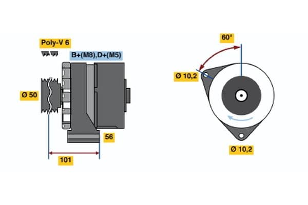 Alternador BOSCH 0 120 469 745