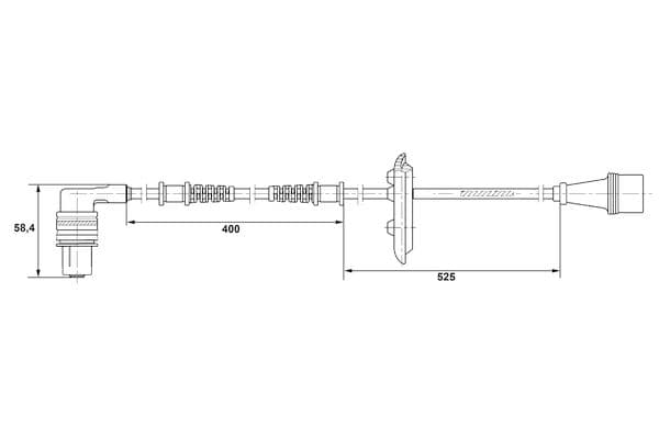 Sensor, revoluciones de la rueda BOSCH 0 265 001 282